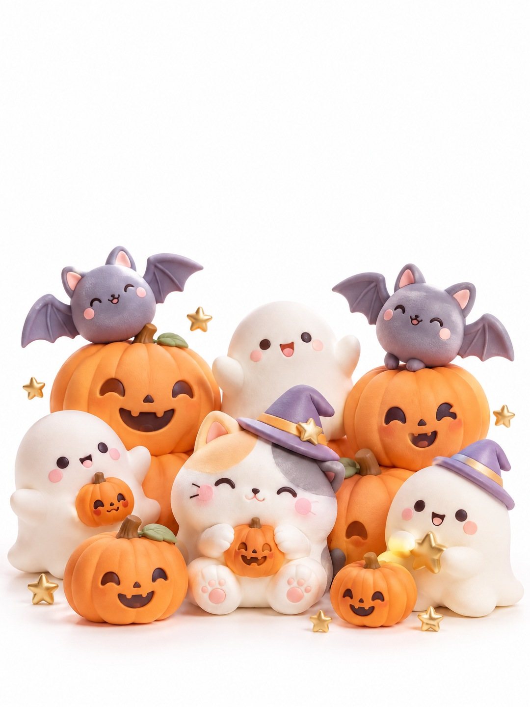 Squishies d'Halloween citrouilles et fantômes