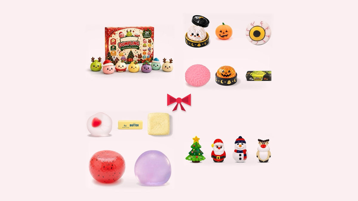 Idées cadeaux de Noël pour enfants : calendrier et petits squishies