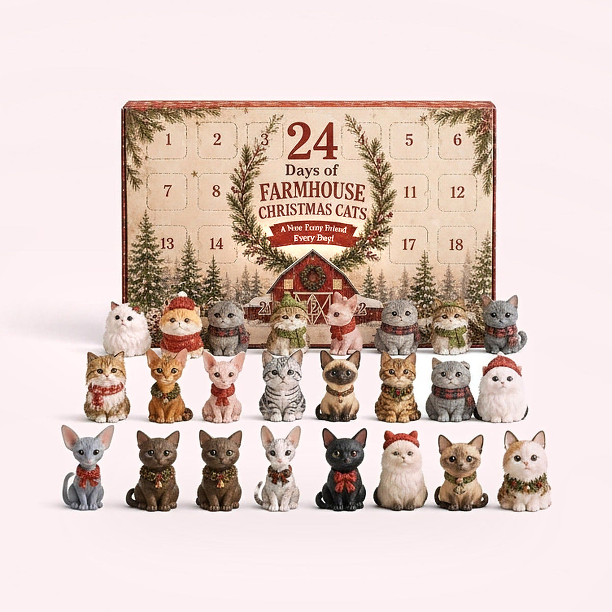 Calendrier de l'Avent squishies animaux ferme et chats – packshot
