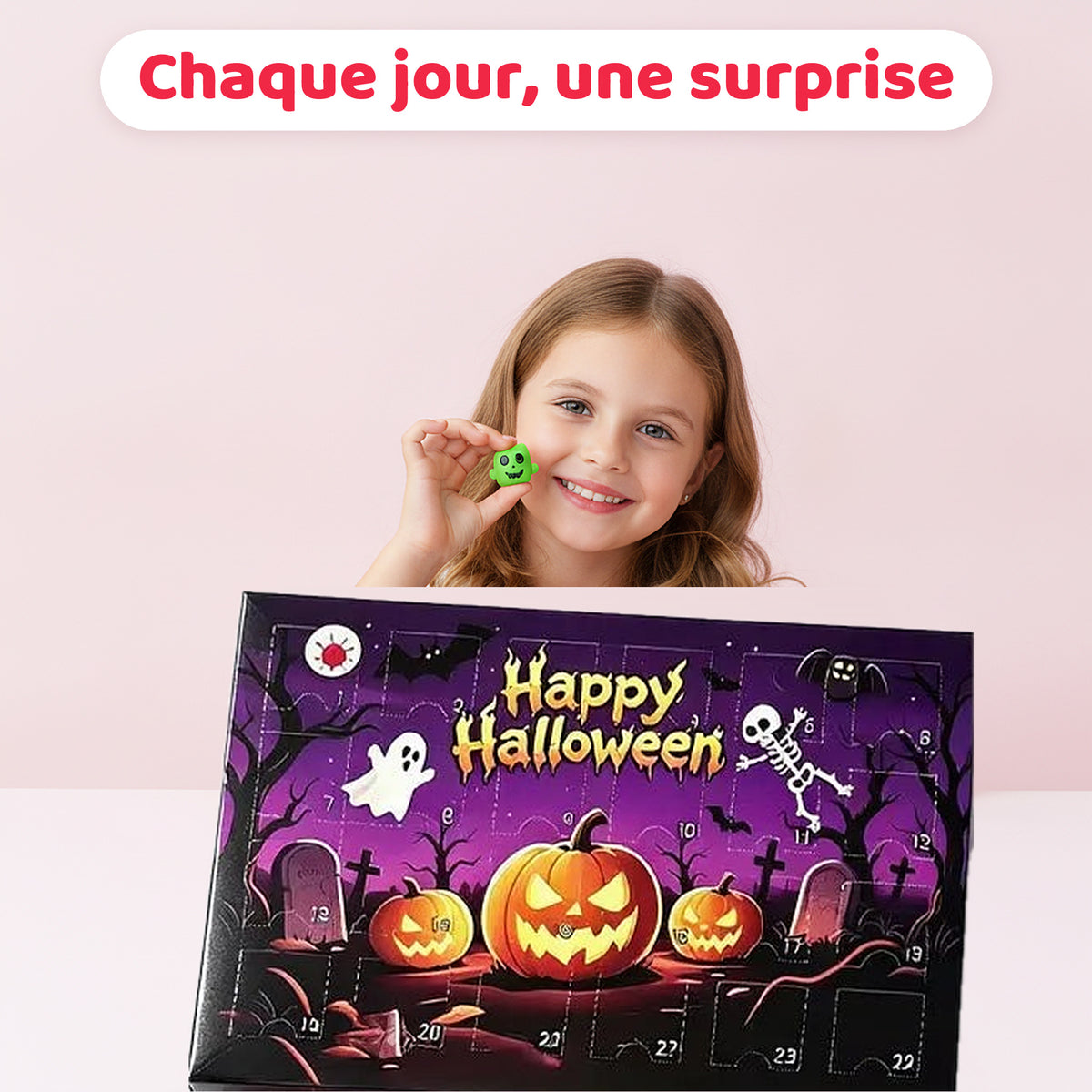 Chaque matin une surprise – calendrier Halloween squishies surprise