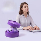 Squishy ravioli d'Halloween violet dans son panier vapeur, posé sur un bureau