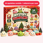 Calendrier de l'Avent Mystery Dumpling – 24 squishies raviolis, 1 aléatoire par case