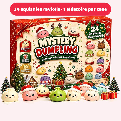 Calendrier de l'Avent Mystery Dumpling – 24 squishies raviolis, 1 aléatoire par case