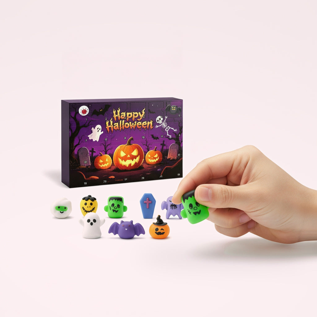 Calendrier Halloween – Squishies surprise fantômes & citrouilles – en main