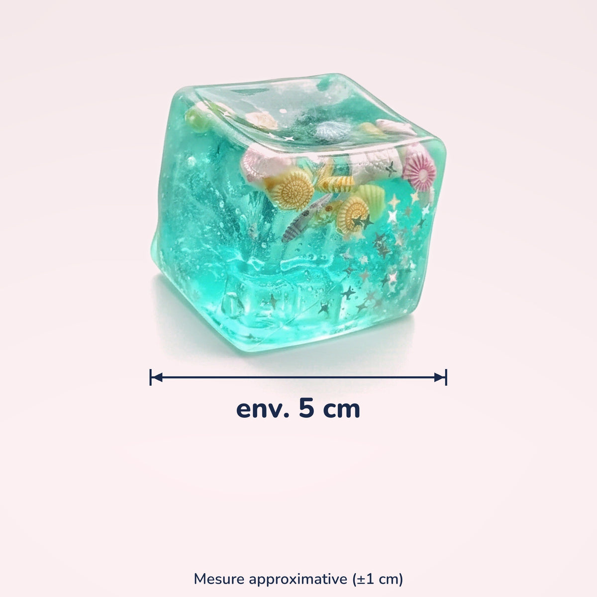 Cube squishy sensoriel Océan – dimensions