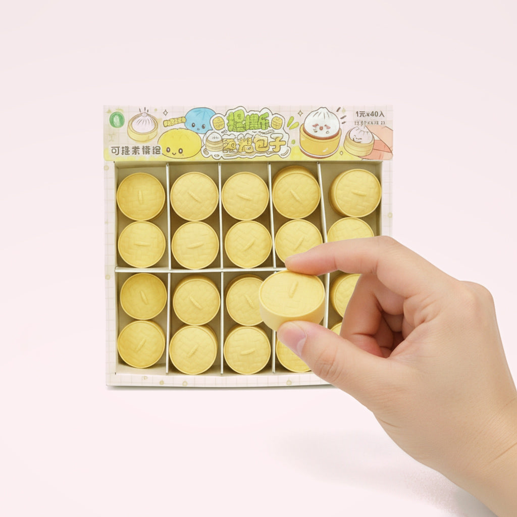 Set squishies raviolis & petits pains vapeur – en main