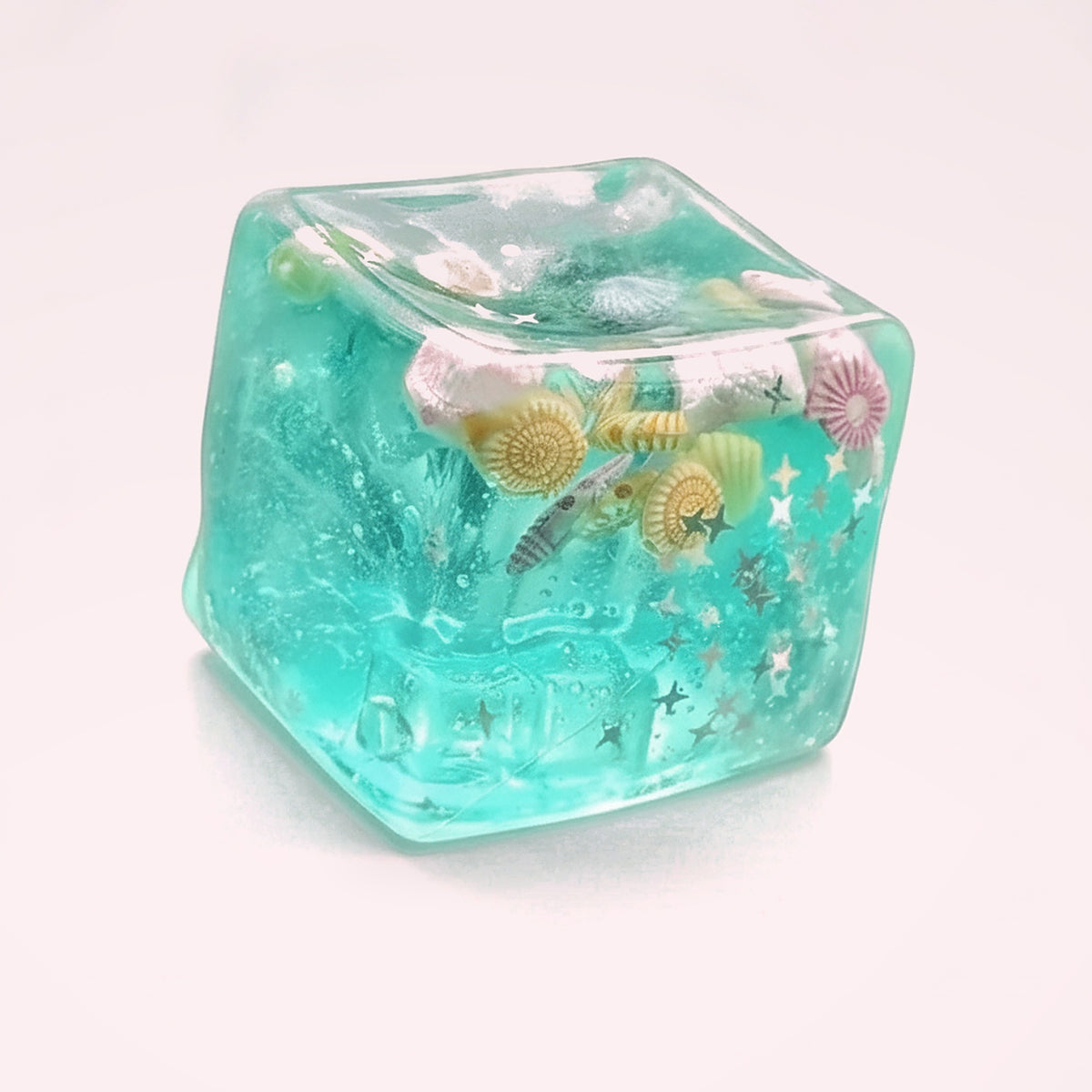 Cube squishy sensoriel Océan – photo studio