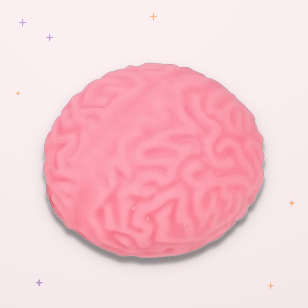 Squishy Cerveau de zombie rose sur fond rose
