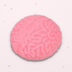 Squishy Cerveau de zombie rose sur fond rose