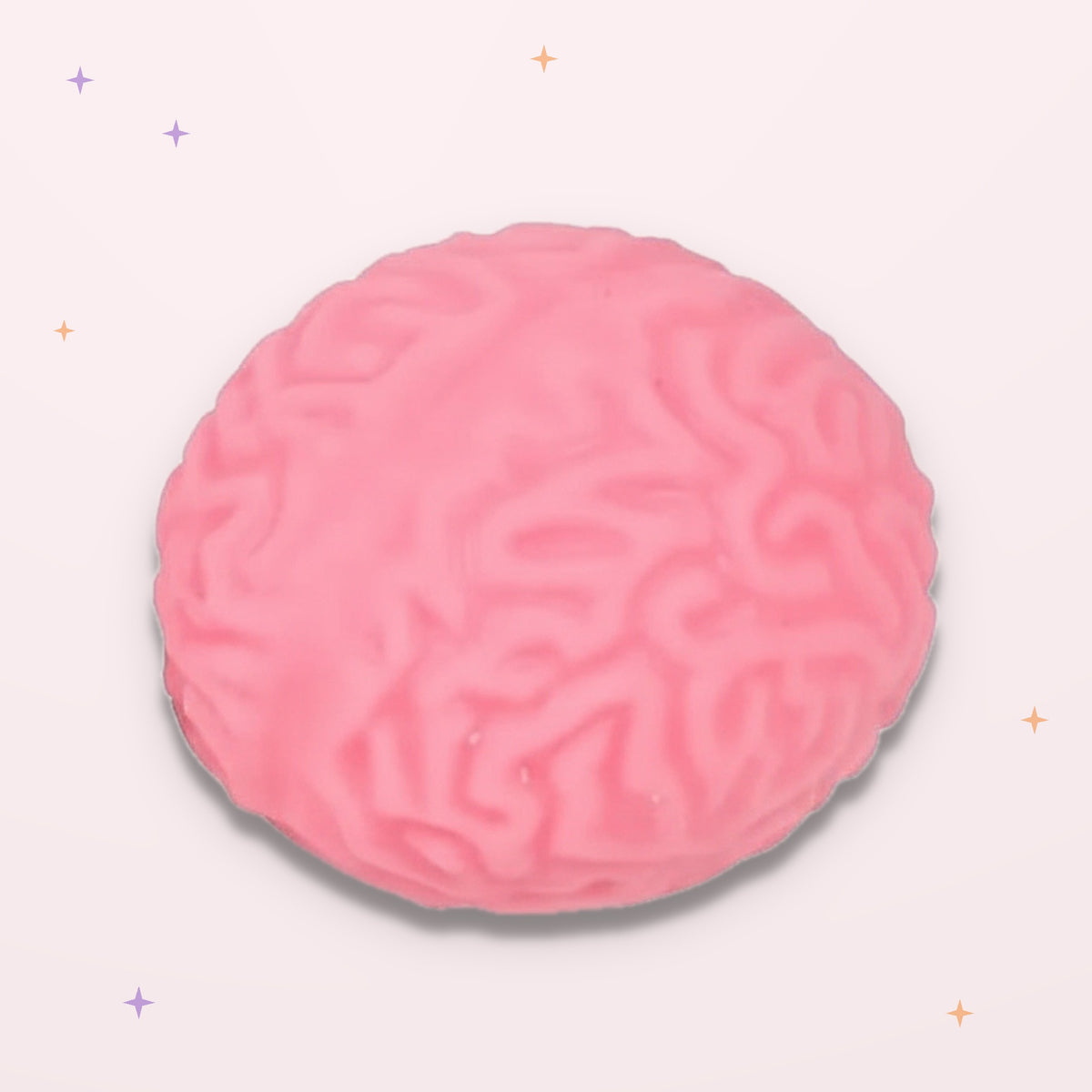 Squishy Cerveau de zombie rose sur fond rose