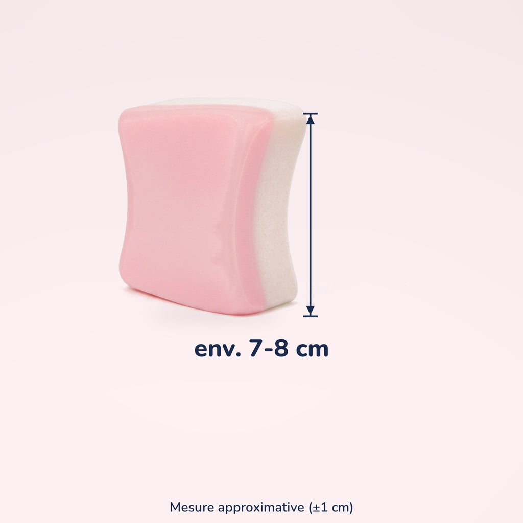Squishy Gâteau de riz rose double face – dimensions