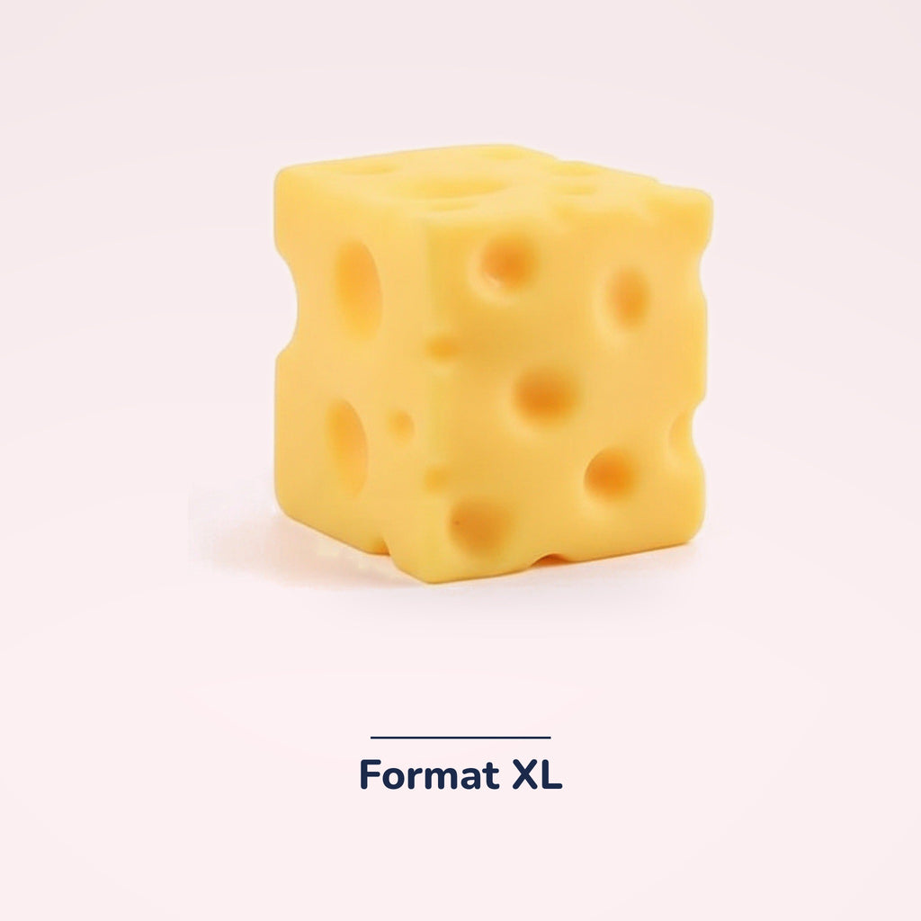 Squishy Géant Cube de fromage XL – dimensions