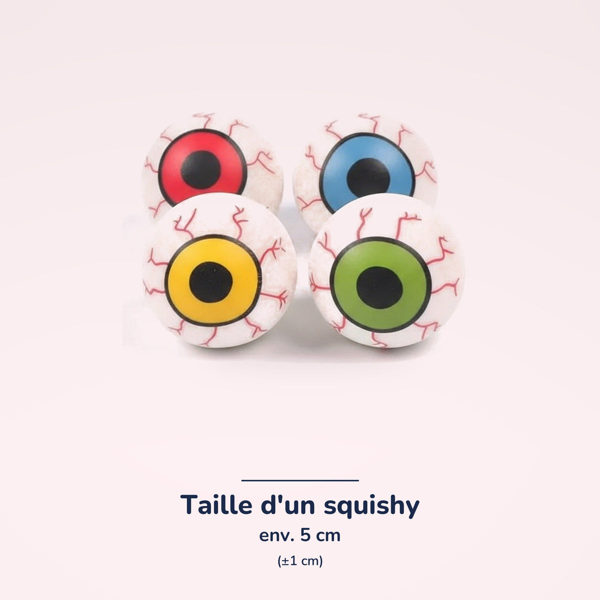 Squishy Yeux d'Halloween – balle à presser – dimensions
