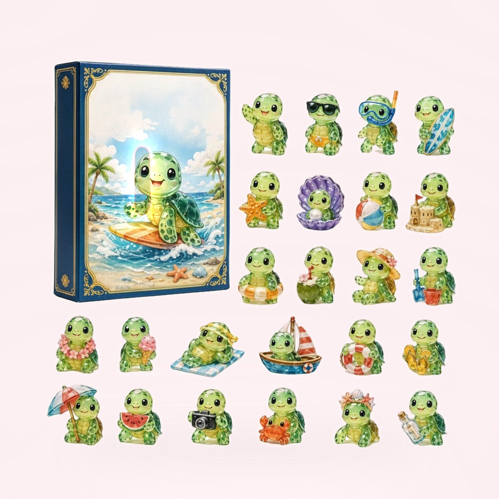 Calendrier de l'Avent squishies petites tortues de plage – packshot